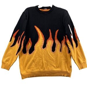 Sapnap Knit Flame Sweater Mens Large 3D Streetwear Minecraft Youtube Merch Skate